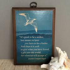 Vintage Coastal Decor Jonathan Livingston Seagull Quote Etsy Blue Beach Decor Jonathan Livingston Seagull Jonathan Livingston Seagull Quotes