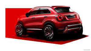 2016 Fiat 500x Design Sketch Hd Automotive Illustration Fiat Concept Car Sketch