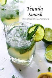 Tequila Smash With Lemon Lime And Mint Cocktails Tequila Cocktail Lemon Lime Cocktail Mojito Cocktai Cocktail Drinks Recipes Tequila Recipe Mint Cocktails