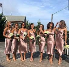 How Cool This Elegant Spagheeti Strapreal Satin Silk Bridesmaid Dress Looks For Weddi Slip Bridesmaids Dresses Silk Bridesmaid Dresses Beach Bridesmaid Dresses