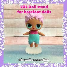 Barefoot Set Of 5 Pcs Custom Lol Surprise Doll Stand For Birthday Cake Topper Or Collection Organizer Doll Stands Lol Dolls Birthday Cake Toppers