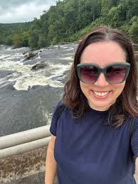 Visiting Bayfront Park in Petoskey to see the falls