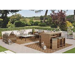 Wilson Fisher Shadow Creek X Large Space Patio Sofa Glider Bar Seating Set At Big Lots Patio Sofa Diy Outdoor Bar Seating