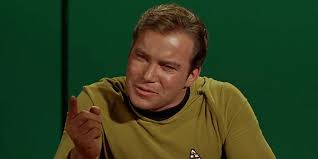 Image result for captain kirk throws finger