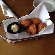 6 hush puppies, french fries, cole slaw, green tomato relish, and tarter sauce. Best Hush Puppies I Have Ever Eaten Picture Of The Dunes Restaurant Nags Head Tripadvisor