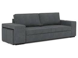 Canapé droit 3 places lars convertible gris scandinave. Canape Droit Convertible 3 Places 2 Poufs Karl Pas Cher Canape Conforama Iziva Com