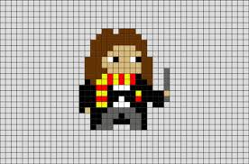 Harry Potter Hermione Pixel Art Pixel Art Cross Stitch Harry Potter Graph Paper Drawings