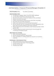 If you need any assistance with recruiting a finance manager in lancashire or north manchester we would love to hear from you. Treasurer Financial Manager Job Description Ontario Soccer