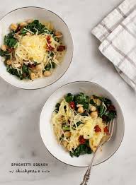 Spaghetti Squash W Chickpeas Kale Recipe Love And Lemons Recipe Squash Recipes Recipes Spaghetti Squash Recipes Healthy