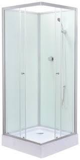 Cabine De Douche Equipee De Profiles En Aluminium Satine Argente H 194 Cm L 80 Cm P 80 Cm Brico Depot Cabine De Douche Douche Idee Salle De Bain
