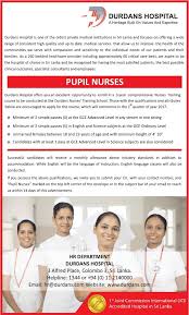 Pupil Nurses Females At Durdans Hospital Career First Hospital Career Nurse Hospital