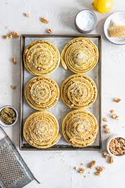 Laminated Brioche Pesto Buns With Lemon Parmesan And Walnut Recipe Walnut Recipes Baking Snack Recipes