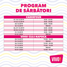 Vivo cluj napoca, floresti, cluj. Programul Mall Urilor È™i Hypermarket Urilor Din Cluj De CrÄƒciun È™i Revelion