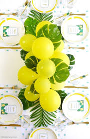 Birthday Party Table Decorations Diy Party Like A Pineapple A Tropical 25th Birthday Party Pineapple Birthday Party Diy Party Decorations Tropical Birthday Party