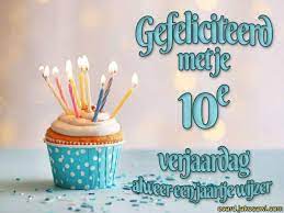 Jakosawi E Cards 10 Jaar Cupcake