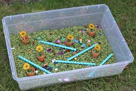 You can see it in the blooming flowers and natures colors. Spring Themed Sensory Bin Buggy And Buddy