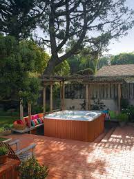 A Hot Spring Tempo Who Will You Invite In To This 6 Person Hottub Backyard Hot Tub Outdoor Backyard Landscaping