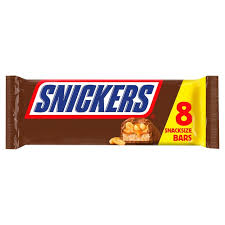 Contains peanuts, milk, egg and soy. Snickers Chocolate Snack Size Bars Multipack Morrisons