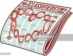 Newspaper Classifieds C Stock Clipart ...