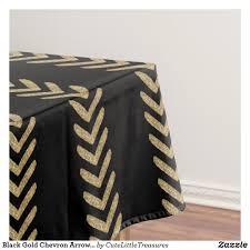 Black And Gold Tablecloth Black Gold Chevron Arrows Table Cloth Zazzle Com Gold Chevron Chevron Black Gold