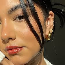 18K Gold Hoop Earrings Chunky Hoop Earrings Gold Hoops Small Gold Hoop  Earrings Thick Hoop Earrings Large Hoops Mom Gift for Her