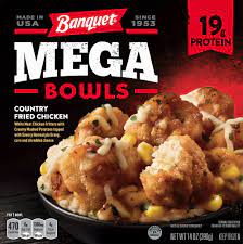 Crisp fried chicken smothered in a creamy gravy. Banquet Mega Bowls Country Fried Chicken Frozen Meal 14 Oz Mariano S