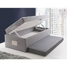 Cama Casal Com Cabeceira E Criado Herval Cama Box Solteiro Conjugado Herval Mh 1443 Evolution 88x188x63 Cm Com Bau E Cama Auxiliar Cinza Cama Box Cama Solteiro Bicama Cama Auxiliar