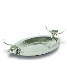 Lately, i've developed a weird aversion to sharp corners. Vagabond House Western Frontier Long Horn Steer Handle Serving Tray Perigold