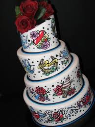 Tattoo Style Wedding Cake Tattoo Cake Themed Wedding Cakes Professional Cake Decorating