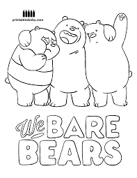 We Bare Bears Printables Baby Boyama Kitaplari Boyama Sayfalari Doodle Sanati