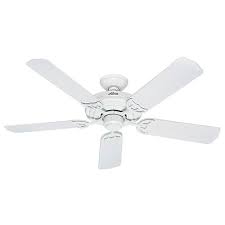 Energy star is a program that provides certifications to consumer products which in addition to energy efficiency requirements, all energy star ceiling fans must also adhere to other all included light bulbs must have a minimum rated life of 10,000 hours. Hunter Fans Sea Air White 52 Inch Energy Star Outdoor Ceiling Fan 53054 Bellacor