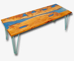 How to make an epoxy resin river table. Live Edge Yew Wood Blue Resin River Coffee Table Live Edge Office Desk With River Free Transparent Png Download Pngkey