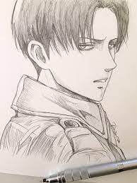 1 appearance 2 personality 3 story 4 relationships 5 references 6 navigation levi is a below average height student with piercing eyes and black hair that is parted down the middle. Pencil Attack On Titan Drawing Levi Novocom Top