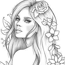 These free coloring pages are available on the series designs and animated characters on getcolorings.com. Printable Coloring Page Girl Portrait And Clothes Colouring Etsy Coloring Page Girl People Coloring Pages Coloring Pages