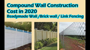 This type of fencing can be an installation challenge, especially when masonry walls or other types of structure are integrated into the project. Compound Wall Low Cost Boundary Wall Low Cost Compound Wall Cost Per Square Foot 2020 Youtube
