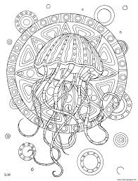 Tribal coloring pages home template. Jellyfish With Tribal Pattern Adults Coloring Pages Printable
