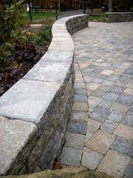 Heritage Pavers Versa Lok Standard Retaining Wall Both In Allegheny Blend Lawn And Landscape Hardscape Backyard Makeover