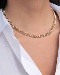 14k gold necklace, 30 diamond cut rope chain (2mm) $2,200.00 sale $967.05 14k Gold Curb Link Chain Zoe Lev
