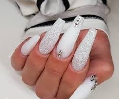 Cute acrylic nails cute nails my nails prom nails wedding nails acrylic nail designs glitter bridal nails acrylic nails coffin ballerinas acrylic nails ballerina's nails are essentially the stiletto nail, but with a square rather than the pointy tip. Best Acrylic Nails Glitter Nails Acrylic White Acrylic Nails