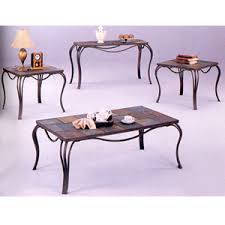 Nest the tables together to form a coffee table that is the perfect size for you, or separate the tables and scatter around the room for a cohesive living room style. 3 P Slate Top Design Coffee End Table Set 7211 Co More Than A Furniture Store