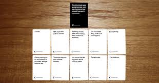 Cards against humanity is a simple card game for parties. Cards Against Humanity Lab