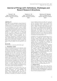 Pdf Internet Of Things Iot Definitions Challenges And Recent Research Directions