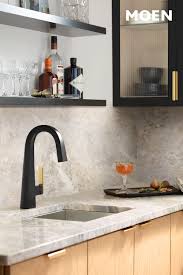 Black And Gold Kitchen Faucet Nio Matte Black One Handle High Arc Pulldown Kitchen Faucet S75005bl Kitchen Faucet Kitchen Faucets Pull Down Low Arc Kitchen Faucet