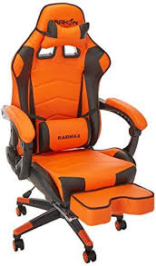 Raidmax Dk709 Drakon Gaming Chair Ergonomic Racing Style Pu Leather Seat Headrest With Foldable Foot Leg Rest Orange Leather Seat Gaming Chair Headrest