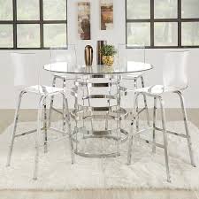 Seats are taller too, though they must maintain the same amount of space between the tabletop and. Homevance Aralia Counter Height Dining Table Chair 5 Piece Set