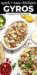 Easy Vegetarian Chickpea Gyros Recipe Quick Vegetarian Dinner Dinner Recipes Easy Family Family Dinner Recipes