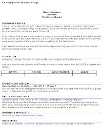 Cv Template 16 Year Old Resume Format Cv Examples Resume Examples Good Resume Examples