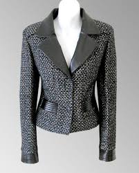 02a Lthrtrmbcljckt Glamour Jackets Womens Skirt Suits Professional Work Outfit