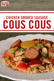 Add the ground spices to the chicken mixture along with the salt, nutmeg, and cayenne. Enjoy This Smoked Sausage Recipe With Bold And Bright Flavors This Easy And Quick Dinner Recipe Blends Red Appl Smoked Sausage Recipes Recipes Sausage Recipes