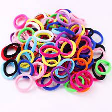 100pcs 4cm Cotton Good Quality Mix Colors Elastic Hair Bands For Women Ponytail Holder Tie Gum Scrunchi Hair Band For Girl Hair Rubber Bands Elastic Hair Bands